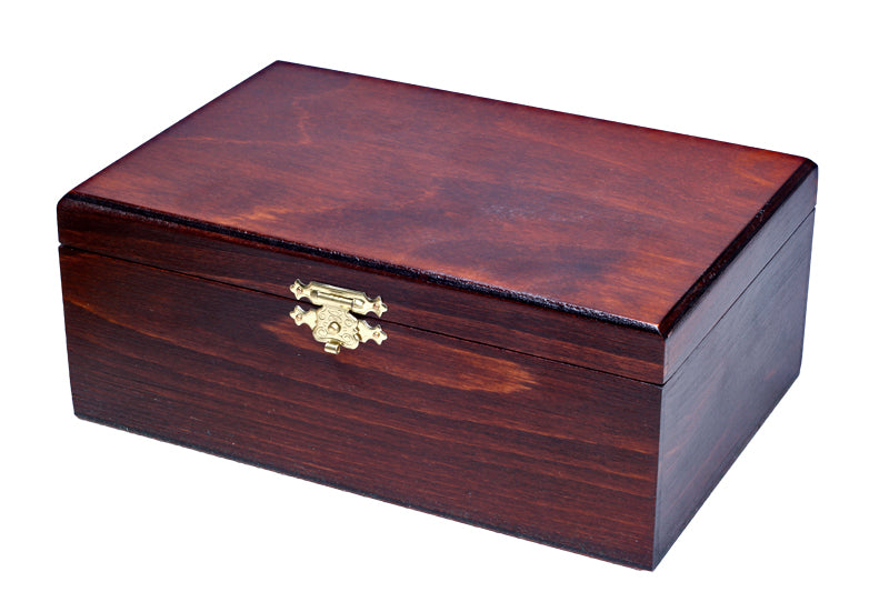 Boîte de rangement en bois naturel pour pièces d'échecs de taille 5