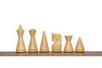Série de pièces d'échecs Modern Staunton en bois de buis naturel clair