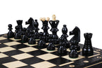 Pièces d'échecs Ambassador en bois de charme, lestées et feutrées