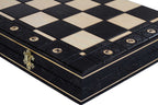 Coffret d'échecs pliant Ambassador New Line avec rangement en feutrine