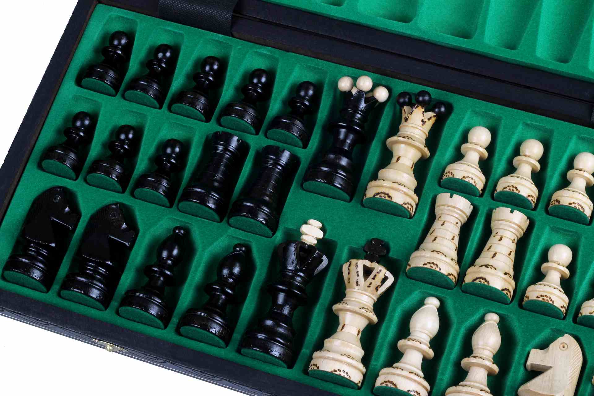 Ensemble d'échecs complet Ambassador New Line noir de Sunrise Chess & Games