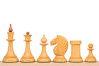 Série complète des pièces claires en acacia du jeu d'échecs Queen's Gambit 1957