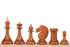 Série complète des pièces foncées en acacia indien du jeu d'échecs Queen's Gambit 1957