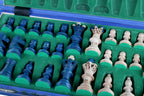Ensemble d'échecs complet Ambassador New Line bleu de Sunrise Chess & Games