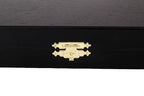 Coffret d'échecs Luxe noir, gravure possible sur demande