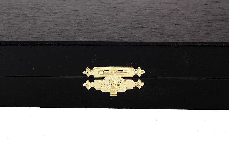 Coffret d'échecs Luxe noir, gravure possible sur demande