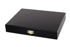 Coffret Luxe en bois teinté noir pour pièces d'échecs de taille 5