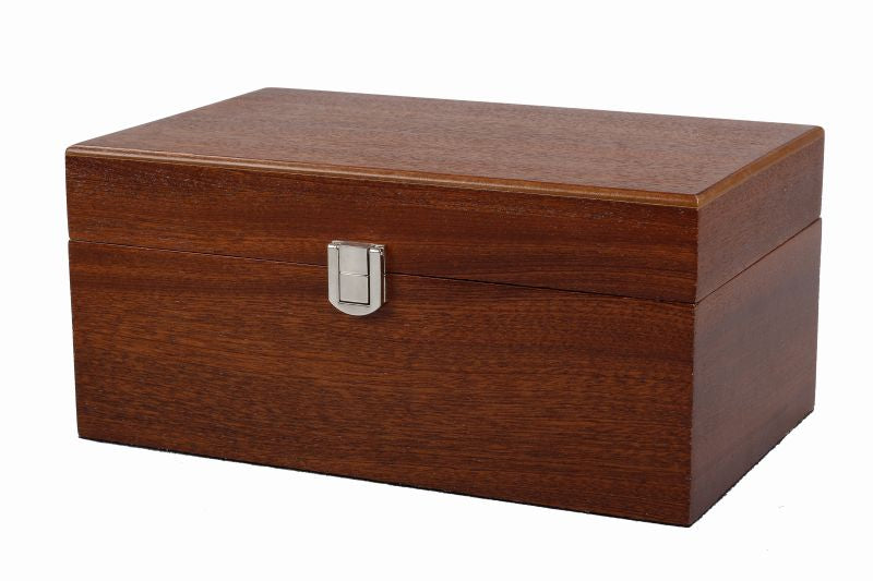 Boîte de rangement Luxe en bois de noyer pour pièces d'échecs de taille 4,00 pouces