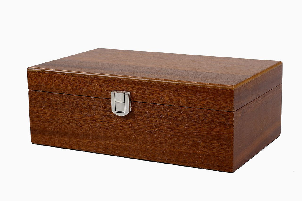 Boîte de rangement Luxe en bois de noyer pour pièces d'échecs de taille 3,75 pouces